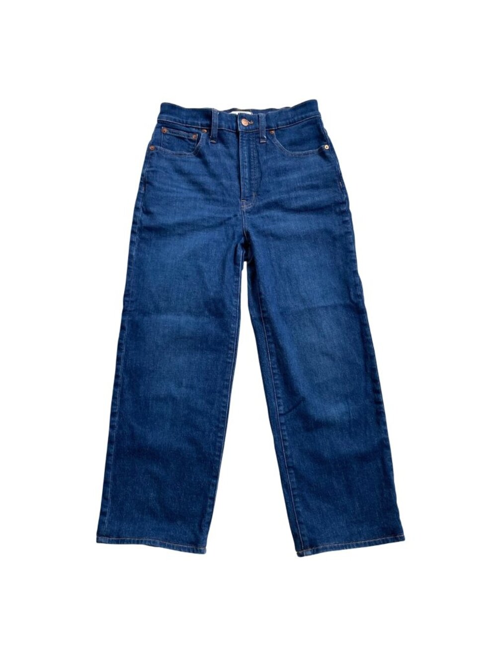 Madewell The Perfect Vintage Wide-Leg Jeans Size 27 Blue Denim Zip Fly
